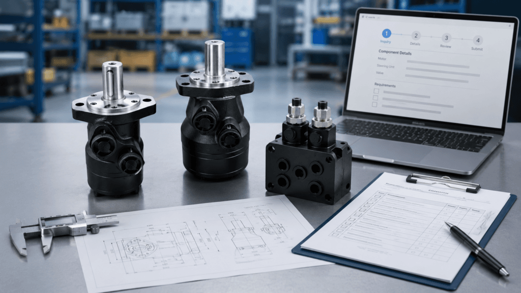 Hydraulic components quotation guide for motors steering units and valves